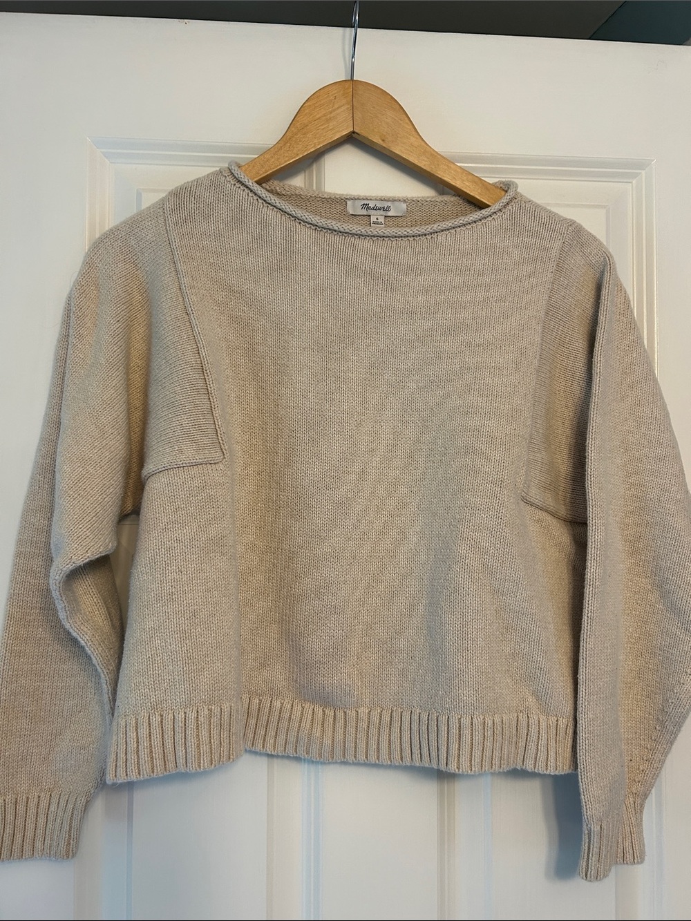 Madewell Beige/Cream Crewneck Pullover Sweater
